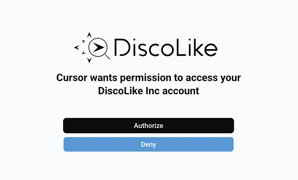 OAuth authorization screen