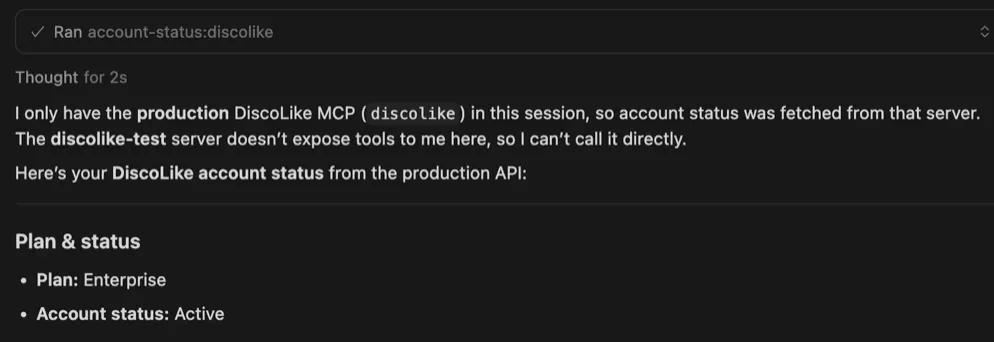 Using DiscoLike MCP
